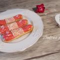 ECLAIRS RELLENOS DE CREMA DE FRESA