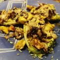 Ensalada tibia de setas y castañas