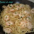 SPAGUETTIS CON GAMBAS AL AJILLO