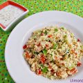 Taboulé con salsa de yogur y pepino
