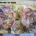 CHULETAS DE CERDO CON PATATAS AL  HORNO