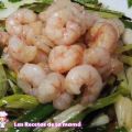 Receta de nido de ajos tiernos con gambas