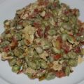 Revuelto de habas tiernas con ajetes y jamon