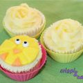 Cupcakes de limón con un pajarito