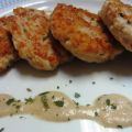HAMBURGUESAS DE POLLO CON SALSA DE SETAS