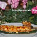 Calabacín relleno de setas, carne y jamón