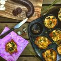 Tartaletas filo de champiñones, butifarra negra[...]
