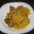 Arroz con pollo y costilla de cerdo