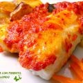 Merluza con pimiento caramelizado