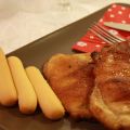 Chuletas con miel y naranja.
