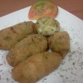 CROQUETAS RELLENAS DE GAMBAS Y CHAMPIÑONES