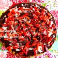 Tarta o galleta gigante de fresas y chocolate[...]