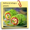 Rollitos de lechuga y pimiento