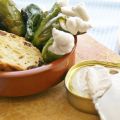 Pimientos de Gernika con paté de antxoas