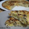 Tortilla de berenjena y calabacín con patatas