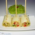 Liaditos de pollo y guacamole