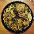 Fideuá de verduras y seitán