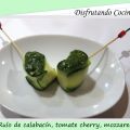 Rulo de calabacín, tomate cherry, mozzarella y[...]