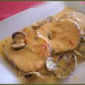 Merluza en salsa de morrón y almejas