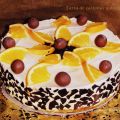 Tarta de castañas y naranja