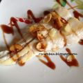 Merluza con ajo y vinagre de frambuesa