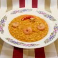 Risotto a la crema de camarones