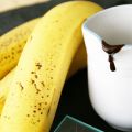 Helado de platano con chocolate