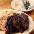 Costillas con Vermut Rojo y Arroz Blanco