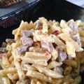 Pasta Alfredo con cerdo