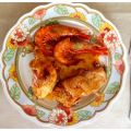 Pollo con gambas