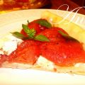 Tarta de tomates con queso de cabra