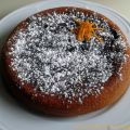 Bizcocho de fresas y naranja