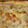 BERENJENAS AL HORNO CON JAMON Y GAMBAS