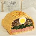 Kulibiak de atún y setas {pastel ruso}