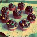 Cupcakes de chocolate blanco y M&Ms