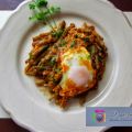 TAGARNINAS A LA ANDALUZA CON HUEVO ESCALFADO