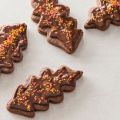 Galletas de chocolate en forma de hoja