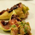 pie de cerdo con hojaldre, higos,y piñones