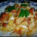 Macarrones gratinados con salchichas