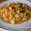 Potaje de garbanzos vegetariano