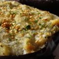 Berenjenas cremosas con brotes de soja al horno