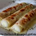 Puerros gratinados con jamón