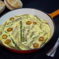 Frittata de trigueros, setas y cherrys