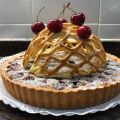 PASTEL DE CEREZAS CON ENREJADO DE HOJALDRE