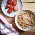 Macarrones con salsa de ricotta y pomodoro