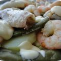 Ensalada templada de la huerta y el mar