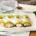 Canelones fríos de calabacín  con salsa tártara