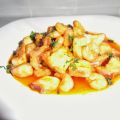 Pulpo con gambas al ajillo