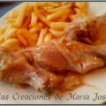 MUSLOS DE POLLO EN SALSA DE CERVEZA