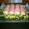 ROLLOS DE JAMÓN CON AGUACATE Y PHILADELFIA.
